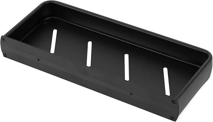 30cm Bathroom Shelf, Wall Mounted Storage Rack, Aluminum Material, with Heightened Fence Design, Ideal for Home Bathrooms (Monolayer)
