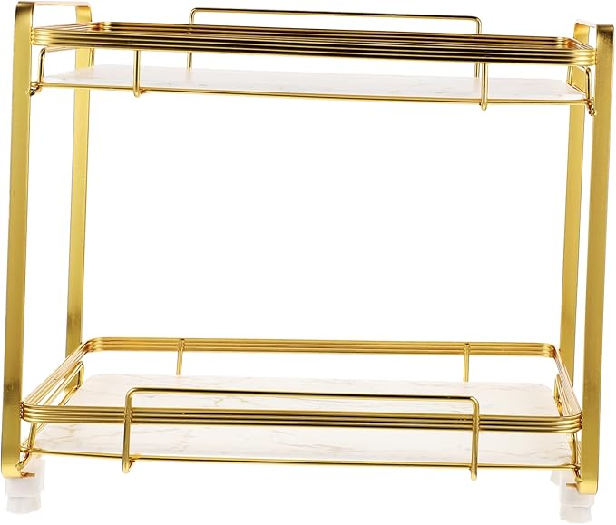 Storage Shelf Bathroom Vanity Organizer over The Toilet Rack Marble Look Space-saving