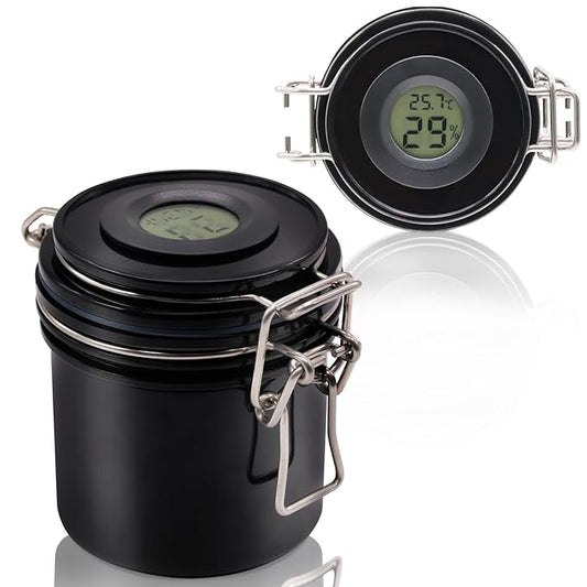 False Lash Glue Storage Tank With Thermometer Adhesive Carbon Sealed Leak-proof Containers Grafting Eyelash Extension Supplies(BLACK)