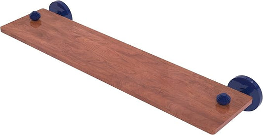Allied Brass SB-1-22-IRW-MBL South Beach Collection 22 Inch Solid IPE Ironwood Shelf, Mediterranean Blue