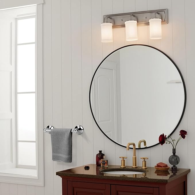 Antique Hand Towel Holder Chrome for Bathroom,Towel Bar 9-Inch,Bathroom Accessories Towel Rack, Wall Mounted,Towel Hanger,Towel Ring for Bathroom