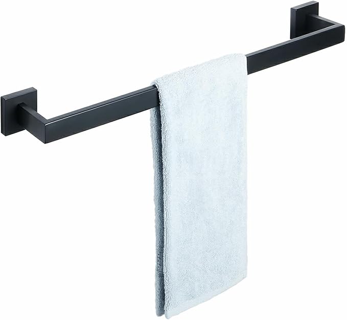 Alise Towel Bar for Bathroom Wall Mounted,24 Inch Towel Racks for Bathroom,SUS304 Stainless Steel Towel Holder Heavy Duty Towel Hanger for Bathroom & Kitchen,Matte Black