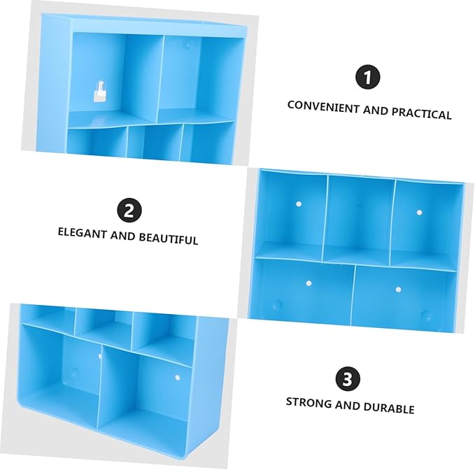 ULTECHNOVO Wall Mounted Storage Rack Multifunctional Nail-Free Shelf for Bathroom and Kitchen Sturdy Plastic Organizer for Cosmetics and Household Items