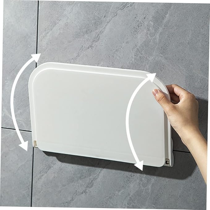 MAGICLULU Foldable Floating Wall Shelf for Bathroom Storage Space Saving Bathroom Wall Shelf Organizer for Towels Soap Toiletries and Small Items and Easy to Install