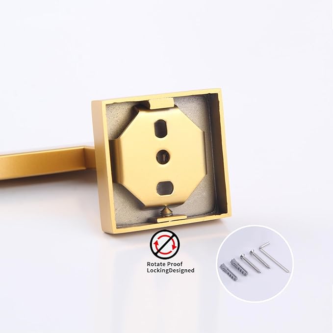 GERZWY Gold Stainless Steel Hand Towel Holder Modern Bathroom Towel Ring Wall Mounted IG1806-BE