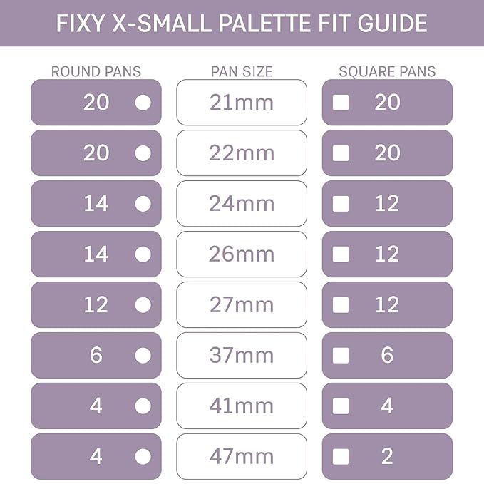 FIXY Empty Magnetic Makeup Palette Set of 2 (4.8"x4.0") with Clear Top – Depot & Declutter Your Makeup | Travel Friendly Empty Palette | Customizable & Portable Organizer For Eyeshadow, Blush & More
