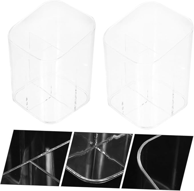 Plastic Makeup Brush Organizers Makeup Brush Holders Storage Compartment for Vanity