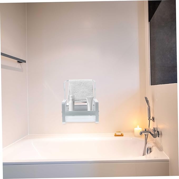 1Pc Bathroom Sink Rack Draining Storage Shelf for Toiletries Organizer for Bathroom Hotel Restaurant Use Stylish Design