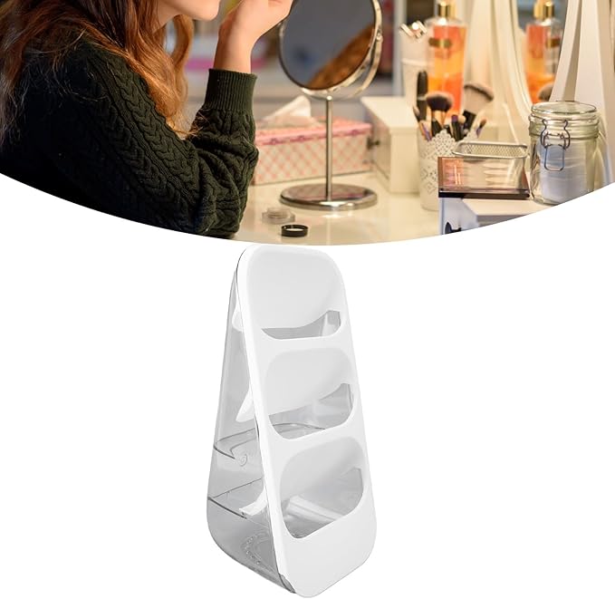 Brrnoo 3 Tier Acrylic Storage Organizer for Cosmetics Brush Jewelry, Makeup Organizer Display Rack Holder for Vanity Countertop, Multipurpose Display Case