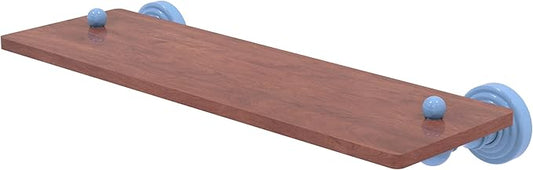 Allied Brass WP-1-16-IRW-FTB Waverly Place Collection 16 Inch Solid IPE Ironwood Shelf, Flat Troll Blue
