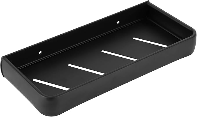30cm Bathroom Shelf, Wall Mounted Storage Rack, Aluminum Material, with Heightened Fence Design, Ideal for Home Bathrooms (Monolayer)