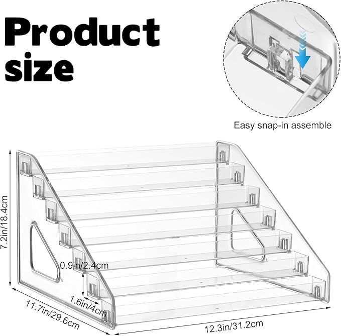 YEXEXINM 7 Tier Essential Oil Organizer,Clear Essential Oil Holder,Essential Oil Storage Shelf,Essential Oil Collection Display Rack Organizer Holds 5ml 10ml 15ml 30ml Essential Oils