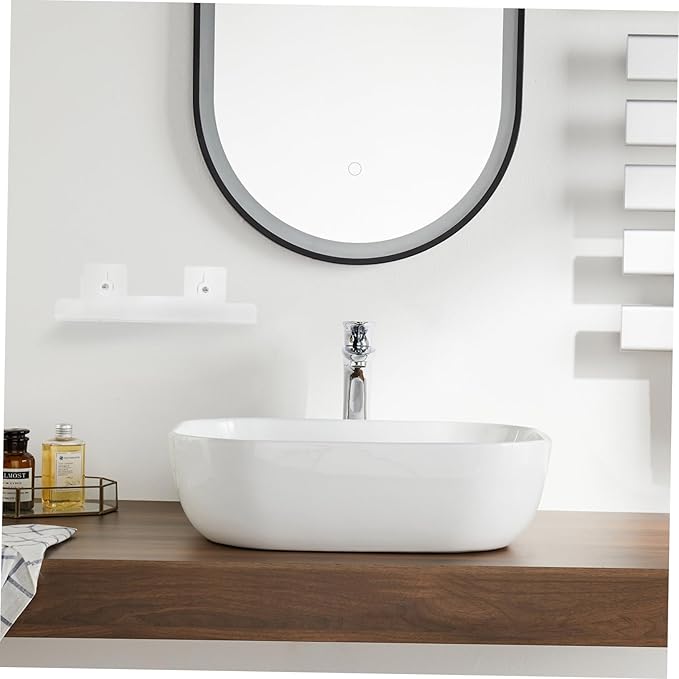 Ciieeo Acrylic Floating Shelf Wall-Mounted Storage Rack Bathroom Shelves Wall for Bathroom Tidy Storage