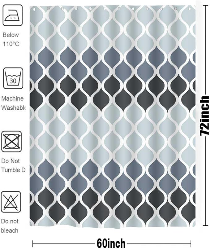 Textured Clarisse Shower Curtain Creative Home Ideas Modern Bathroom Shower Curtains Waterproof Fabric Machine Washable Shower Curtain 60 x 72 Inches