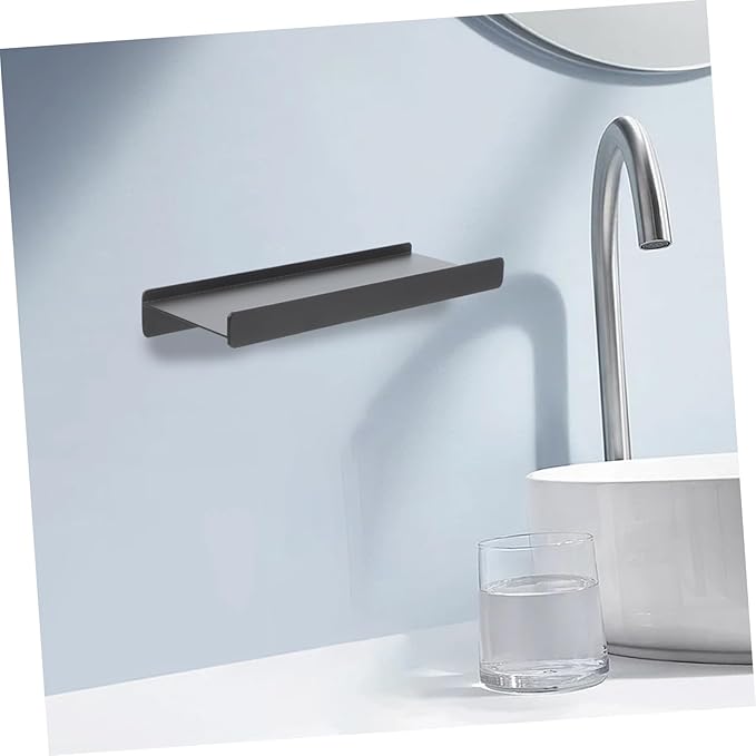 Aluminum Alloy Floating Shelf for Bathroom Storage Wall Mounted Decorative Organizer for Makeup Toiletries for Modern Spaces