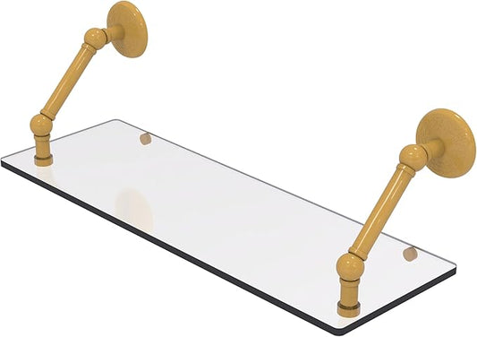 Allied Brass PMC-1-24-SGL Prestige Monte Carlo Collection 24 Inch Floating Glass Shelf, Spanish Gold