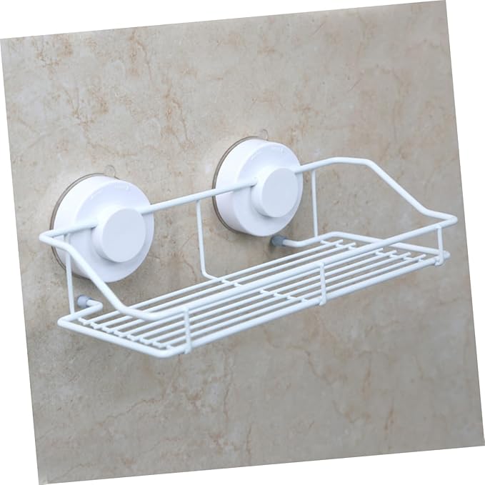 Hemobllo Wall Mounted Bathroom Shelf Cup Space-Saving Organizer for Bathroom and Kitchen Easy to Install White Design for Items