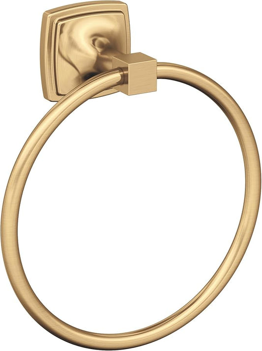 Amerock BH36092CZ | Champagne Bronze Towel Ring | 7-9/16 in (192 mm) Length Towel Holder | Stature | Hand Towel Holder for Bathroom Wall | Small Kitchen | Bath Accessories
