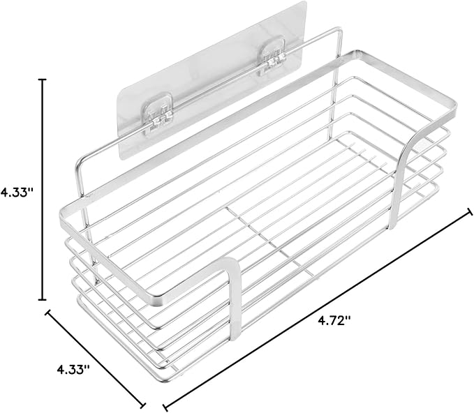Zerodeko Stainless Steel Storage Rack Shower Shelf Towel Rack Bathroom Wall Decor Floating Shelves