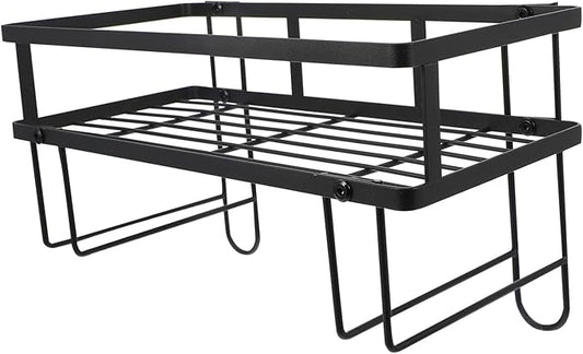 ULTECHNOVO Single-Layer Toilet Rack for Storage Over Shelf Bathroom Tiers Toilet Shelves Carbon Steel Black