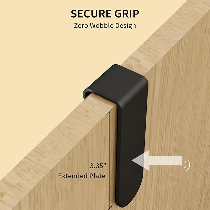 YUMORE 12" Over the Cabinet Towel Bar, 2 Pack Matte Black Stainless Steel Kitchen Door Towel Holder, Anti-Slip & No Drill