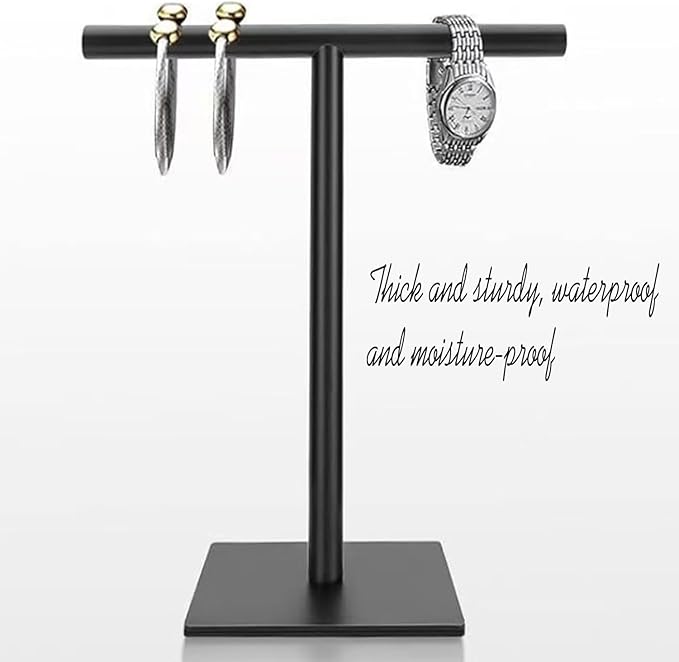 Freestanding Hand Towel Holder Countertop Modern Stand Towel Rack with Square Base Space Saving 304 Stainless Steel Hand Towel Holder Matte Black Finished