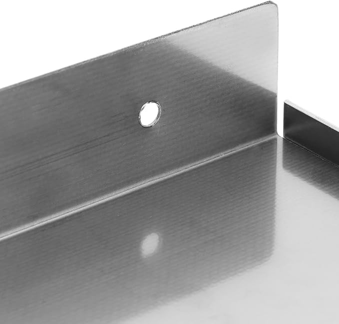 TOPINCN Toilet Phone Shelf, Floating Wall Shelves Wall Mounted Thick Phone Holder, Stainless Steel Multifunctional Storage Shelf for Bathroom, Toilet, Kitchen (Wire Drawing)