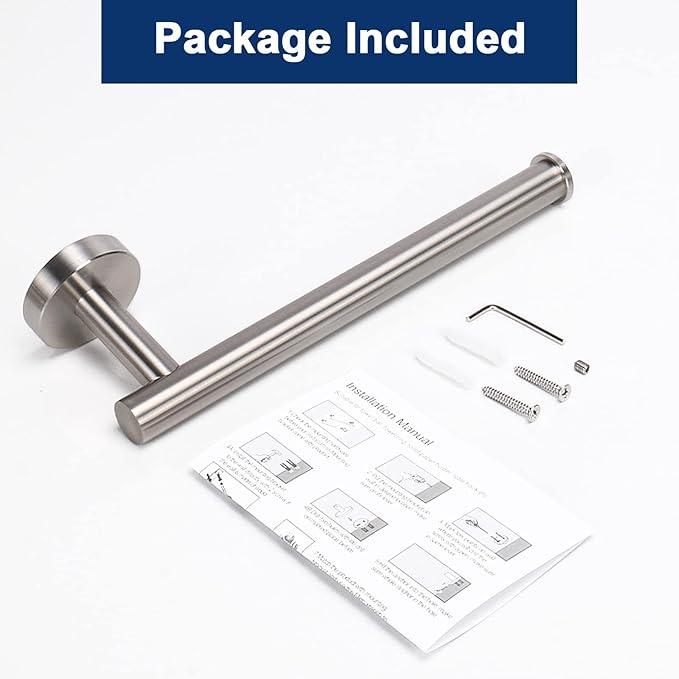 NearMoon Hand Towel Holder/Towel Ring, Thicken Stainless Steel Hand Towel Bar for Bathroom, Rustproof Wall Mounted Towel Rack, Contemporary Style Bath Accessories, 9 Inch (5 Pack, Brushed Nickel)