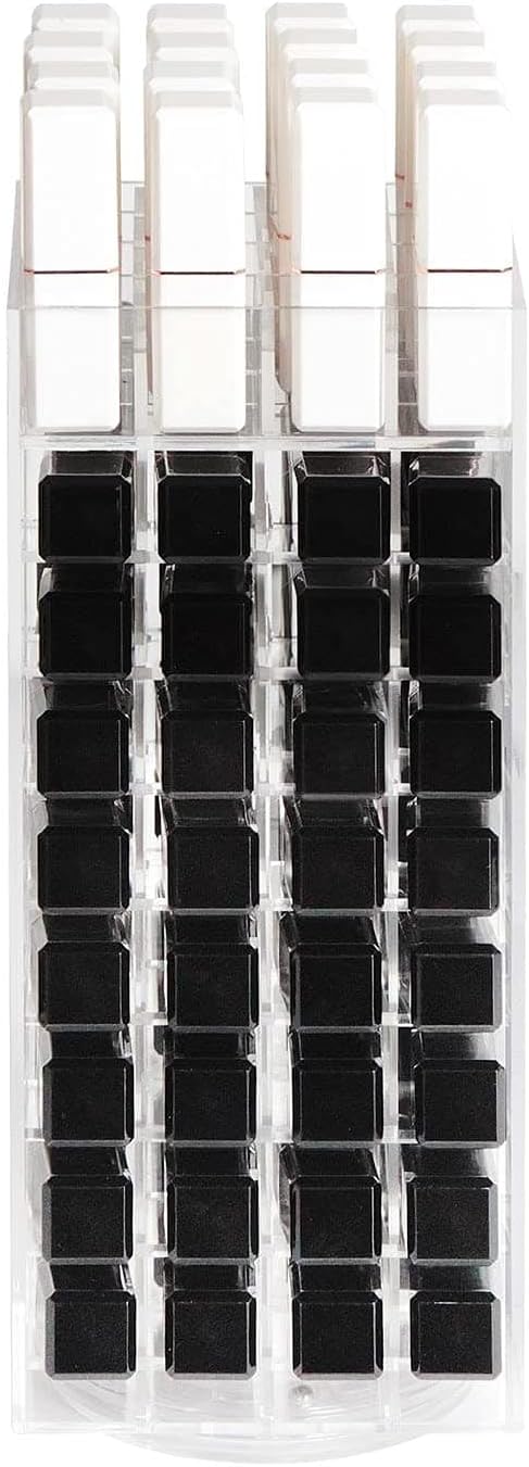 JackCubeDesign 360 Rotating Lipstick Clear Acrylic Display Rack Organizer Stand Lazy Susan Makeup Cosmetics Storage Case Box Carousel Stunning Shelf with 80 Compartments – :MK391A