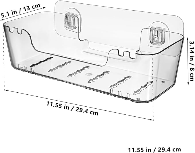 Alipis 2pcs Floating Shelves for Bathroom Wall Organizer for Bathroom Accessories Space Saving No Drill Installation Versatile Storage Holder Transparent Design