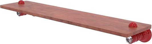 Allied Brass CC-1-22-IRW-FER Carolina Crystal Collection 22 Inch Wood Shelf, Fire Engine Red