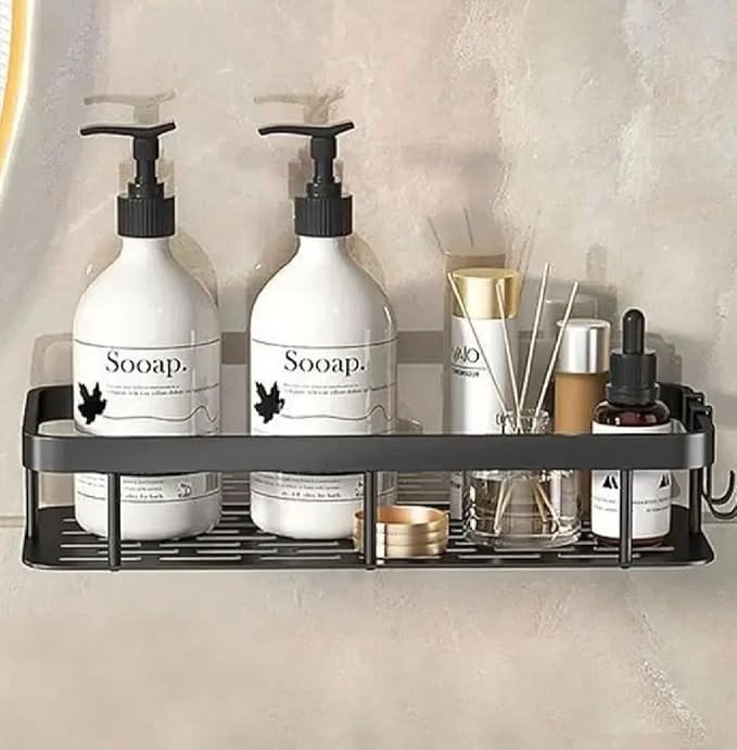 Square 2PCS Bathroom Storage Rack, Bathroom Shelves, No-Drill