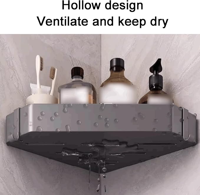Removable Wall-Mounted Bathroom Shelf Thickened Triangle Bathroom Shelf Large Capacity Bathroom Shelf Aluminum Bathroom Shelf Large Capacity