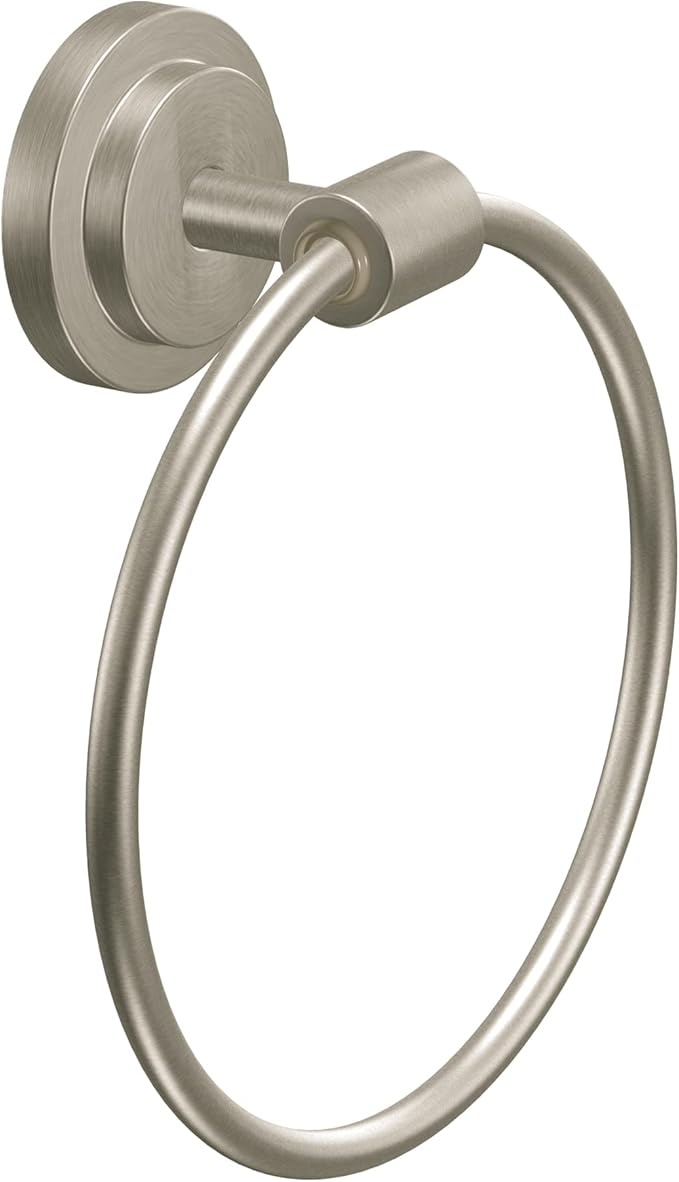 Moen DN0786BN Iso Bathroom Hand Towel Ring, Brushed Nickel