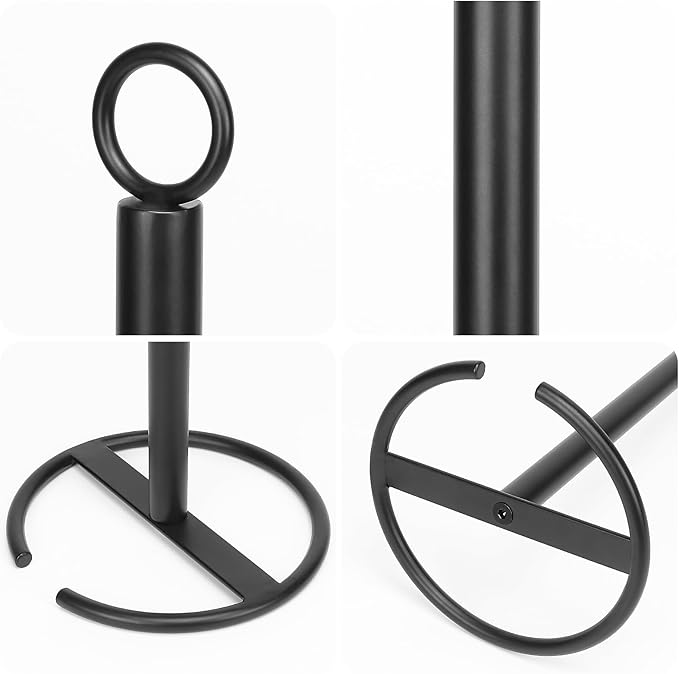 NearMoon Bath Toilet Paper Holder Stand, Freestanding Tissue Paper Storage with Reserve, Space Toilet 4 Rolls Holder for Bathroom/Kitchen Countertop-All Metal (3 Pack, Matte Black)