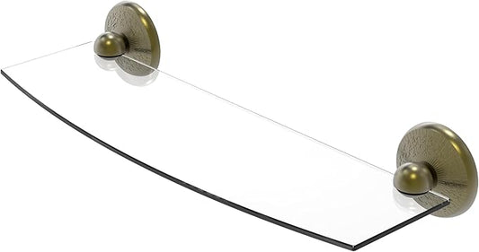 Allied Brass MC-33/18-ABR Monte Carlo Collection 18 Inch Glass Shelf, Antique Brass