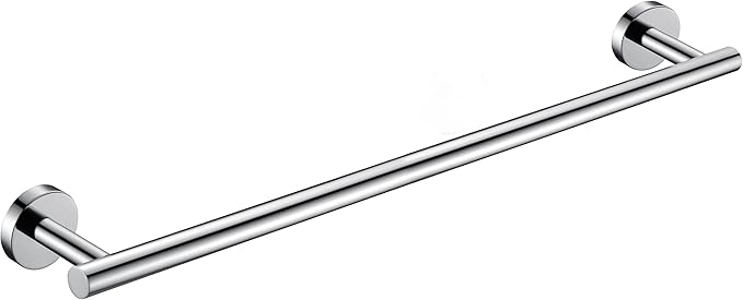 Nolimas Polished Chrome Bath Towel Bar Single Bars Towel Rack Rod Classic Wall Mounted Stainless Steel Bathroom Towel Bar Kitchen Toilet Towel Shelf Single Layer,24inch