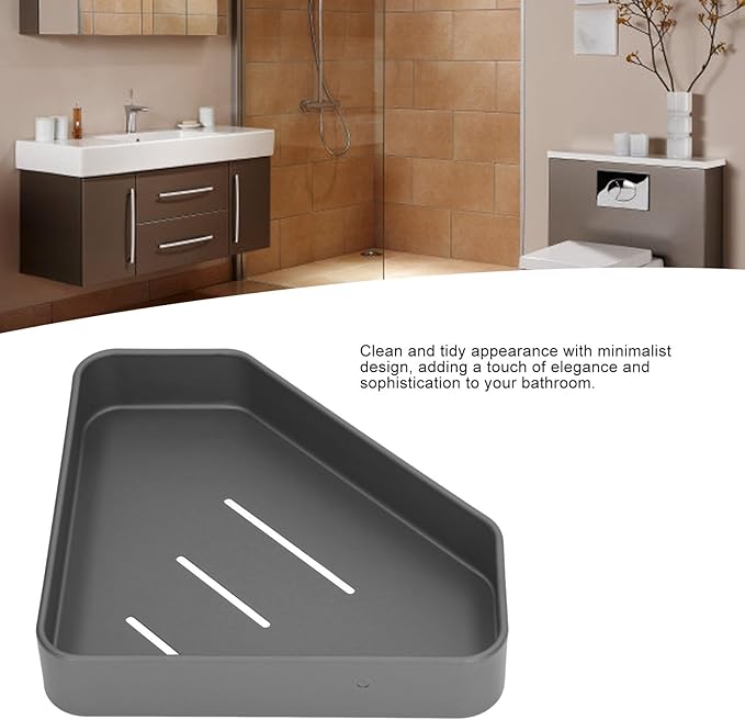 Rustproof Space Aluminum Corner Shelf - Sturdy Floating Shelf for Bathroom, Kitchen, Living Room, and Balcony with Easy Installation