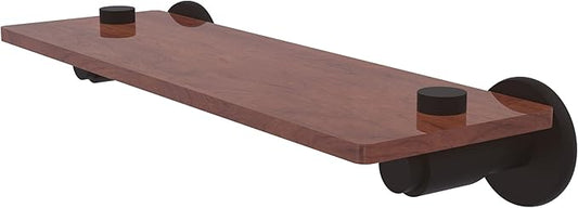 Allied Brass TR-1-16-IRW-ORB Tribecca Collection 16 Inch Solid IPE Ironwood Shelf, Oil Rubbed Bronze