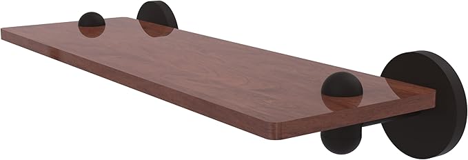 Allied Brass TA-1-16-IRW-ORB Tango Collection 16 Inch Solid IPE Ironwood Shelf, Oil Rubbed Bronze