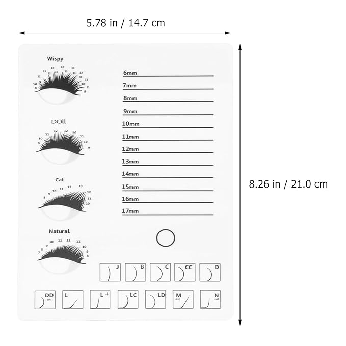 Beaupretty Eyelash Display Board Lash Extension Tray Grafting Tool for Beauty Salon and Home Use 8.26X5.78 Inch Eyelash Extension Holder Organizer