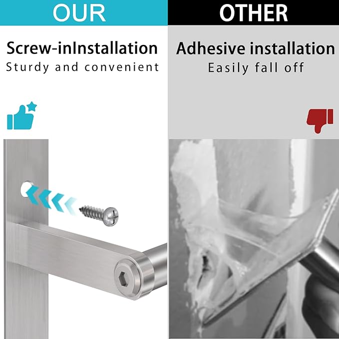 Towel Racks for Bathroom, 24 in Towel Shelf with Double Towel Bar, Stainless Steel Towel Storage for Lavatory Wall Mounted, 3-Tier Towel Hanger Towel Holder, Brushed Nickel