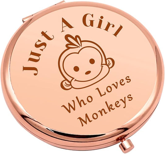 Monkey Lover Gifts Monkey Gifts for Women Compact Makeup Mirror for Friend Sister Bestie Funny Monkey Gifts Animal Lover Gift Folding Makeup Mirror for Daughter Niece Birthday Graduation Gifts