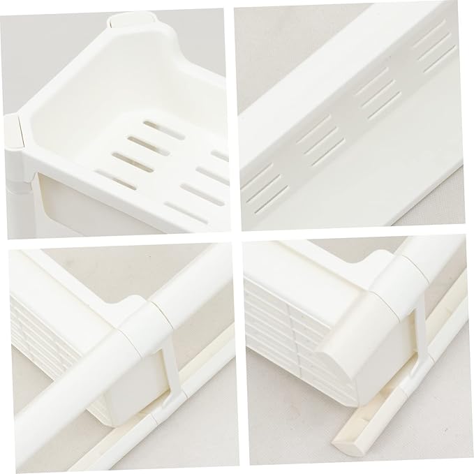 ABOOFAN Bathroom Storage Rack Corner Rack Floor Compact -Friendly Plastic Non-Slip Feet
