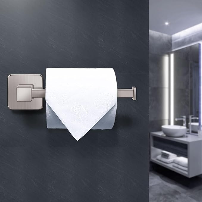 Bathroom Hardware Accessories Set 4 Pieces, Brushed Nickel Stainless Steel Towel Bar Set, Includes 20In Towel Bar, Towel Ring, Robe Towel Hooks,Toilet Paper Holder, Bathroom Towel Rack Set