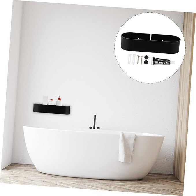 1pc Punch Wall-Mounted Metal Shelf for Bathroom and Kitchen Easy Install Storage Rack for Toiletries Soap and Creams Design