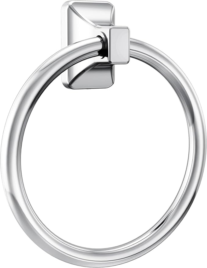 Moen Donnor Collection Chrome 6.25-Inch Diameter Wall Mount Contemporary Bathroom Hand-Towel Ring, P5860
