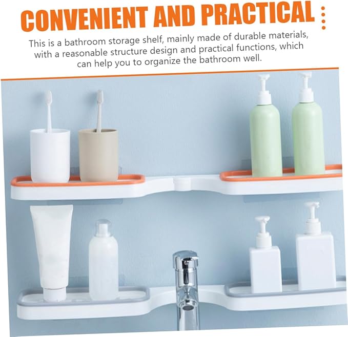 2pcs Foldable Corner Rack Bathroom Shelves Punch-Design Storage Rack Organizer Bins for Home