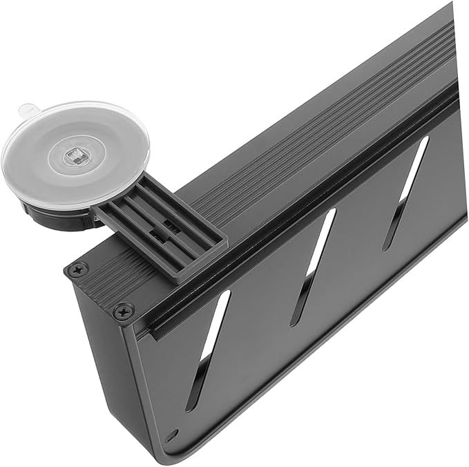 MAGICLULU Bathroom Shelf Wall Organizer Suction Cup Storage Rack for Toiletries Makeup No Drill Installation Stylish Design for Smooth Surfaces Efficient Bathroom Organization