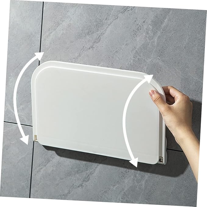OUNONA Foldable Wall Shelf Bathroom Floating Storage Rack with Strong Load Capacity for Towels Toothbrushes and Sundries Space Saving Wall Mounted Organizer
